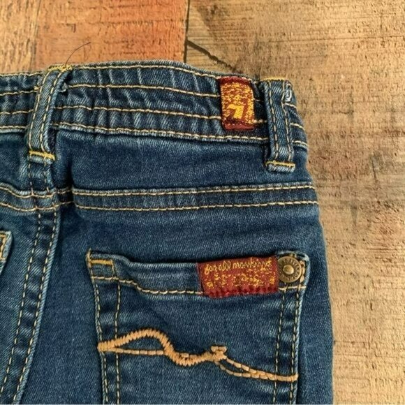 7 for all mankind baby girls size 12M cuffed denim shorts - Picture 5 of 5